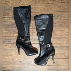 Chic Black Heeled Boots for Women